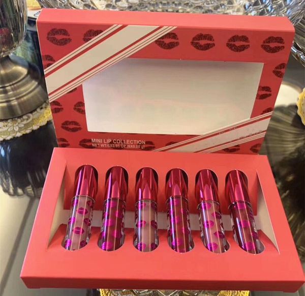

2020 makeup matte lip collection 6colors lipstick liquid matte 6pcs/set gloss kit dhl shipping