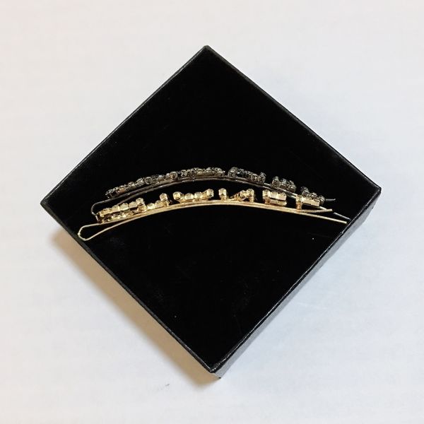 

8. 5x1. 5cm c письмо мода заколка для волос классическая мода горный хрусталь письма аксессуары для волос металл классический зажим для воло, Golden;silver