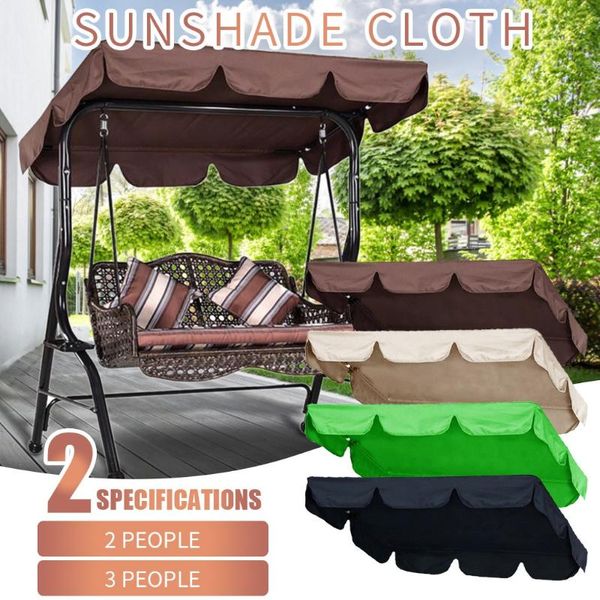 

waterproof double outdoor garden swing roof cover canopy replacement shade cloth 142x120x18cm/164x114x15cm tent sun shelter#g4