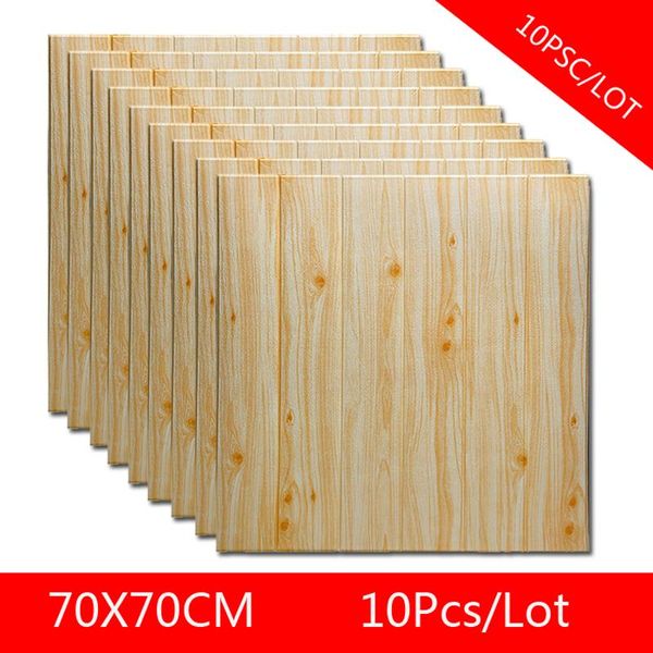 

3d wood grain brick pattern retro wall stickers 77*70cm kitchen bathroom tile wallpaper self-adhesive diy art mural