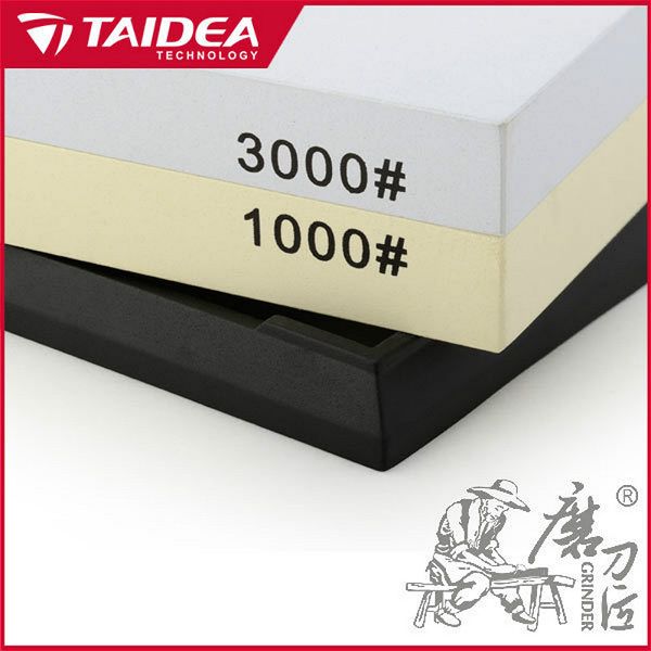 

taidea 1000 3000 grit travel knife sharpener corundum whetstone double sided knife sharpening stone outdoor tool knife guide