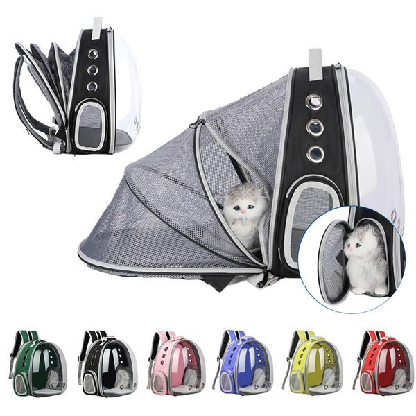 

pet cat backpack multi-function portable transparent pet dog carrier folding large space capsule bubble shoulder pet backpack