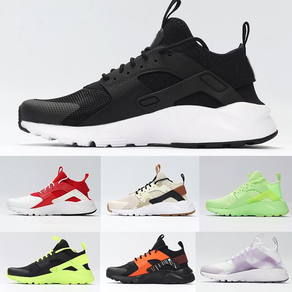 

with box) 2020 new huarache run ultra men women running shoes grey suede leopard section breathable trainer sports sneakers size 36-45