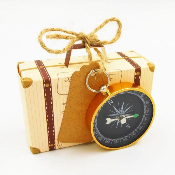 

10pcs compass set candy box with pendant for wedding gifts