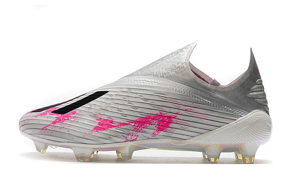 

x 19.1 fg mens soccer shoes with shoelace cleats chaussures crampons de football boots x19+ scarpe da calcio, Black