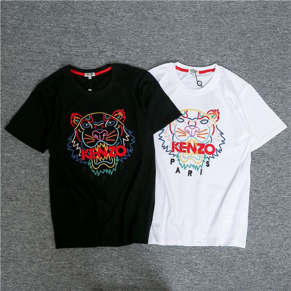 

Kenzo pring and ummer new cotton hort leeve comfortable t hirt men 039 and women 039 couple black and white