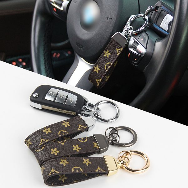 

designer keychain pu leather rope for bags cell phone straps charms hanging neck creative small gift activity luxury key ring