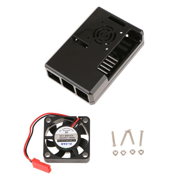 

abs protective case box with cooling fan for raspberry pi 3 model b black