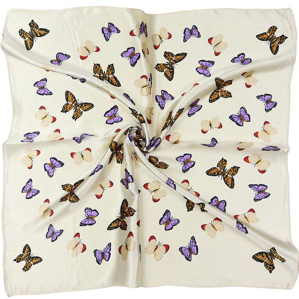 

scarves for women fashion 2020 digital printing simulation silk scarf for ladies customize butterfly vintage small square scarf, Blue;gray