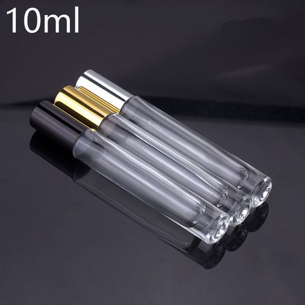 

10ml thick glass roll on bottle with stainless steel ball perfume essential oil bottle fast shipping f2066