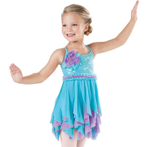 

children's princess skirt ballet performance clothing sequin strap soft yarn skirt dress dance costume 216, Black;red
