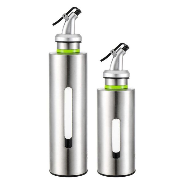 

kitchen oil bottle stainless steel gravy boats leak-proof sauce vinegar cruet storage dispenser olive oil container