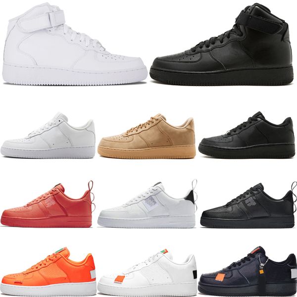 

classic triple black white dunk men women casual shoes orange red one sports skateboarding high low cut wheat utility white sneakers 36-45