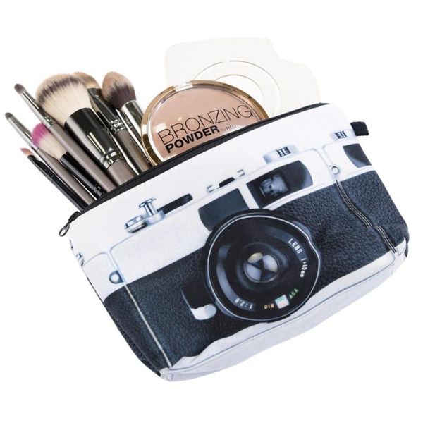 

camera cosmetic bag print women makeup bags cute bag headset candy cosmetic printing collection casual men zipper letter