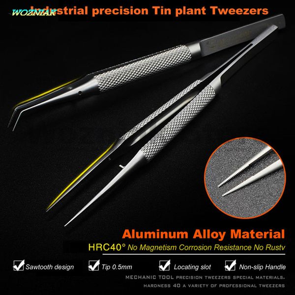 

wozniak nand chip ic type t non-slip tin plant tweezers type t bga cpu rework press mesh forceps ing