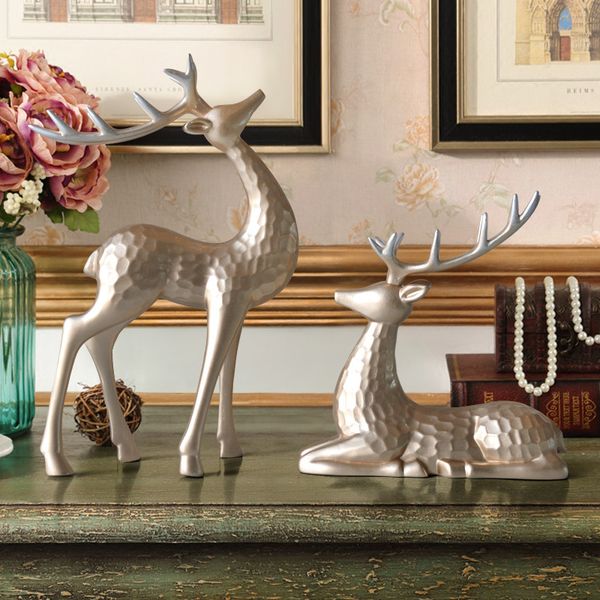 

resin deer statue creative statues elk sculpture home decor living room deskdecoration office animal deer figurine