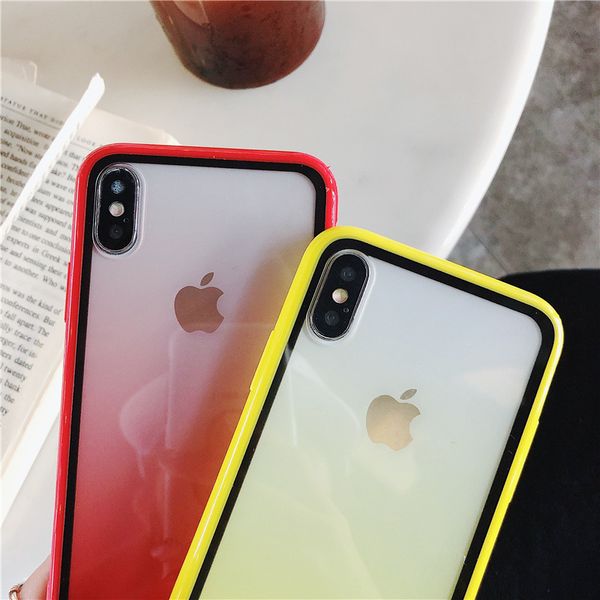 

amazon seller for iphone xs max rainbow case gradient color phone case hybrid pc+tpu 2in1 mobile cover for iphone 11 pro max