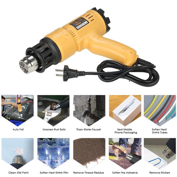

1800w electric air gun fast heating air gun adjustable temperature heat shrink blower tool with 4 nozzles
