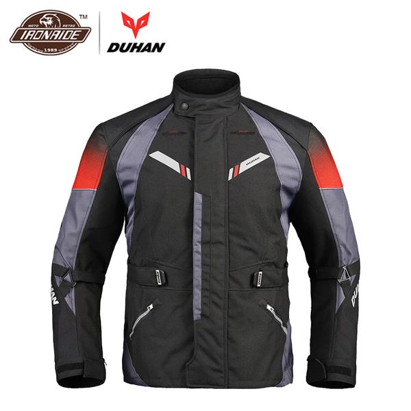 

duhan waterproof motorcycle jacket men autumn winter touring riding jacket protective gear cold-proof motorbike moto clothing