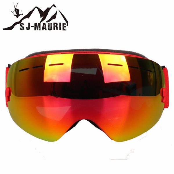 

sj-maurie 1set ski goggles double layers uv400 anti-fog big ski mask glasses skiing antiparras uv snow gafas snowboard goggles