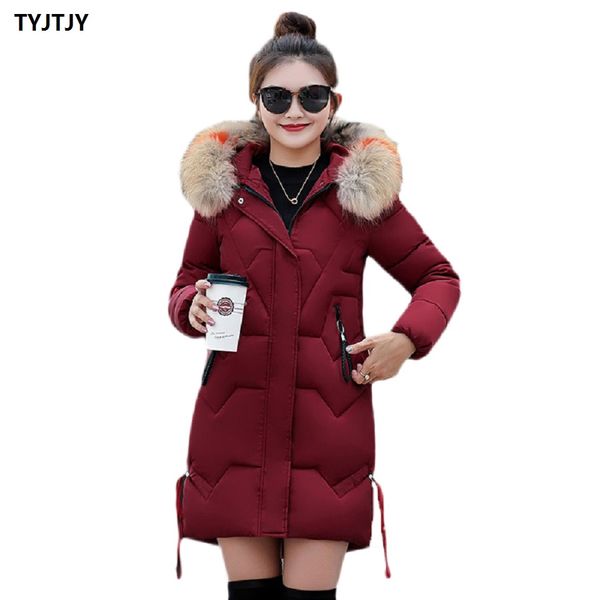 

winter jacket women 2019 fashion winter coat women women's jacket slim slimming long coat ladies casaco feminino, Tan;black