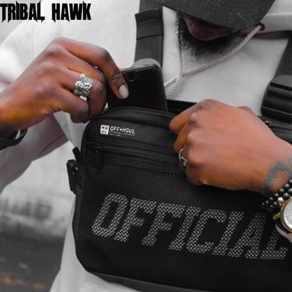 

chest rig bag army tactical streetwear functional tooling hip hop vest bag fanny waist pack running fishing