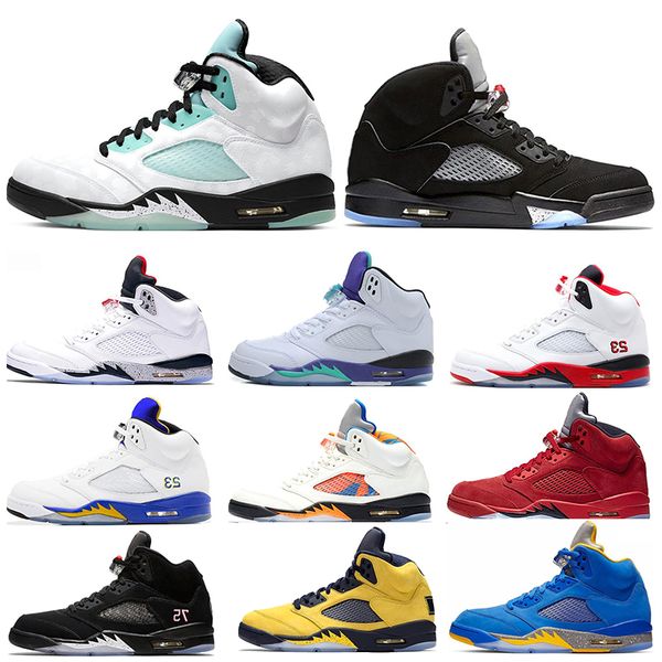 

new basketball shoes 5s 5 fire red bred blue suede white cement oreo island green international flight inspire men trainer sneakers