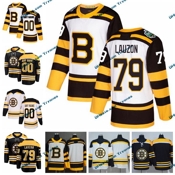 

2019 winter classic boston bruins jeremy lauzon mens stitched jerseys customize home black shirts 79 jeremy lauzon hockey jerseys s-xxxl, Black;red