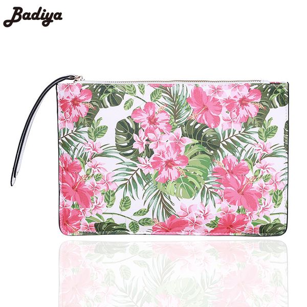 

badiya floral women handbag fashion ladies day clutches flower zipper packet portable printed female clutch handbags