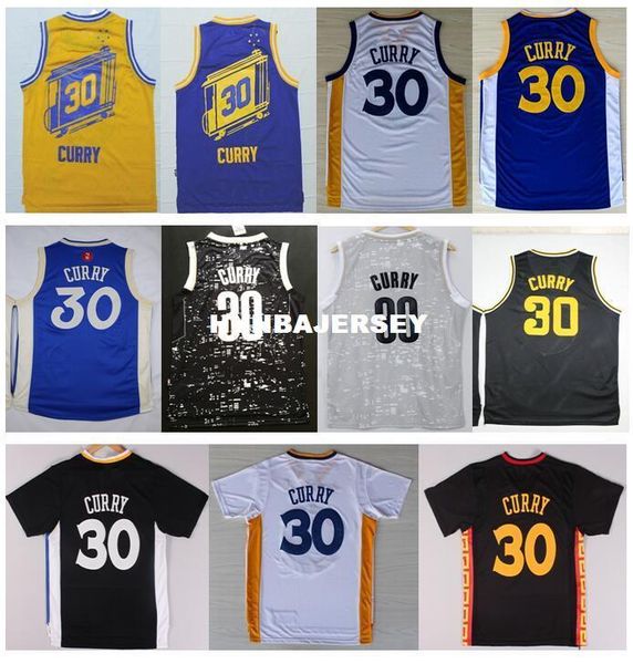 

new #30 s sc jersey 2016 stitched blue white black new material embroidery basketball jerseys ncaa college, Black;blue