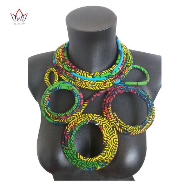 

2019 african ankara handmade rope necklaces for women african style java wax print necklace wyb117, Silver