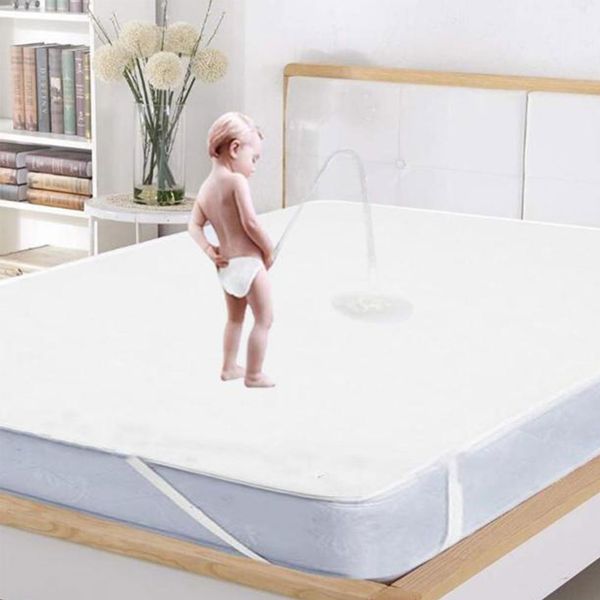 

hypoallergenic breathable home dustproof anti mite washable infant mattress protector bed cover waterproof pad elastic band