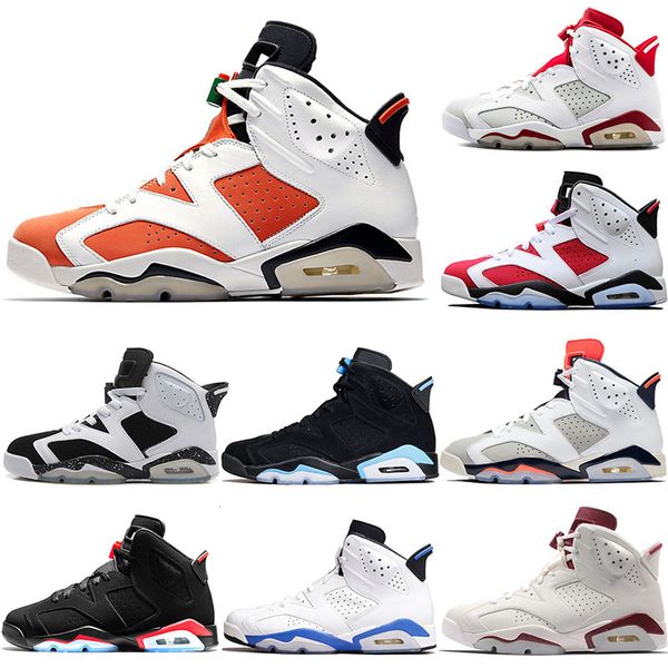 

2019 gatorate 6s basketball shoes men unc black cat infrared sports blue maroon olympic alternate hare oreo chrome angry bull sports sneaker