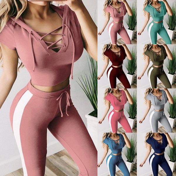

women workout fitness set fashion high waist leggings lady overall full tights ladies suit running sports bra yoga pants gym clothes women, Gray