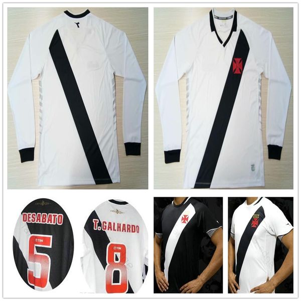 

2019 2020 Vasco da Gama Long Sleeve Soccer Jerseys MAXI Y.PIKACHU A.RIOS PAULINHO Customize Home White 19 20 Football Shirts