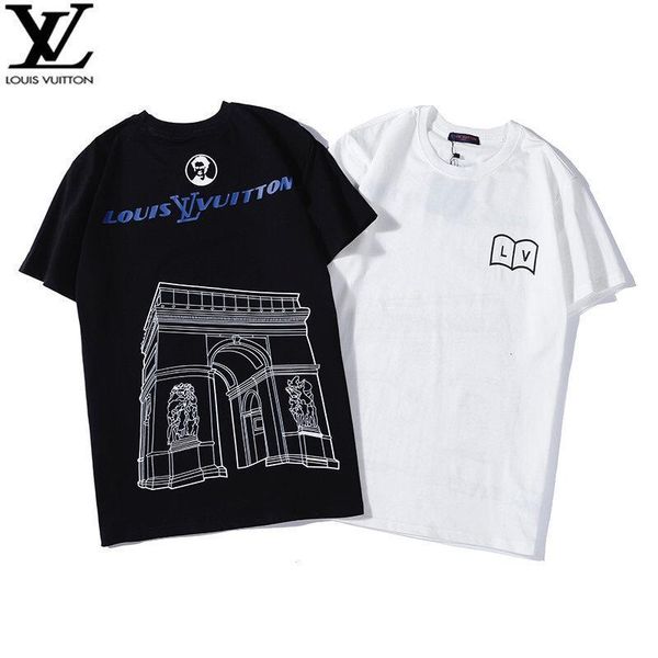 

2020 spring and summer new mens women t shirt cotton print t-shirts mens women 191128-8211*9115, Black;brown