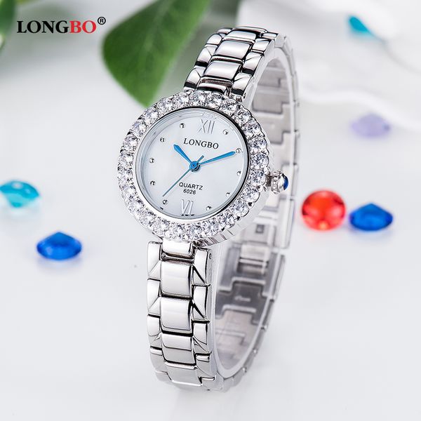 

women's watch longbo fashion quartz watch gold bracelet women's wristwatch ladies hodinky clock + box, Slivery;brown