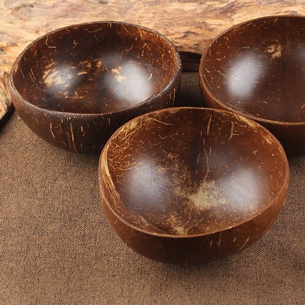 

vintage natural coconut shell bowl candy fruit bowls containter kitchen accessories