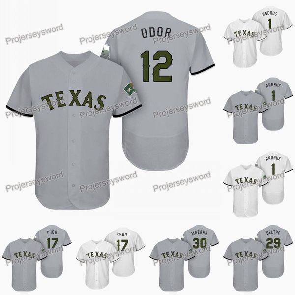 

Texas 12 Rougned Odor Memorial Day Rangers Jersey 1 Elvis Andrus 17 Shin-soo Choo 29 Adrian Beltre 30 Nomar Mazara Custom Baseball Jerseys