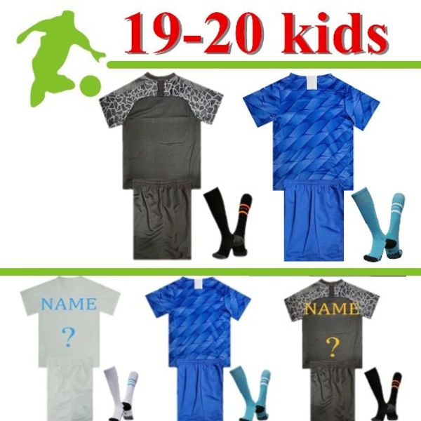 

kids 19 20 olympique de marseille soccer jersey kids kit with socks 2019 2020 om marseille benedetto payet thauvin .gustavo football shirts, Black;yellow