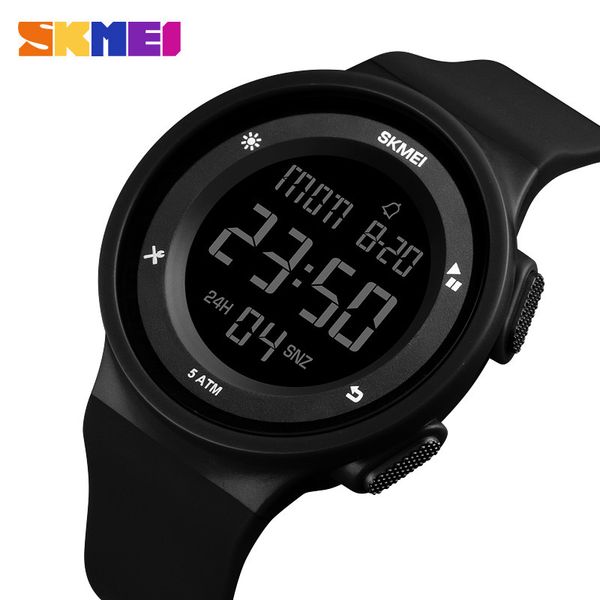 

skmei fashion sports watches outdoor waterproof couple watches led light digital watch multifunction boy girl wristwatches 1445, Slivery;brown