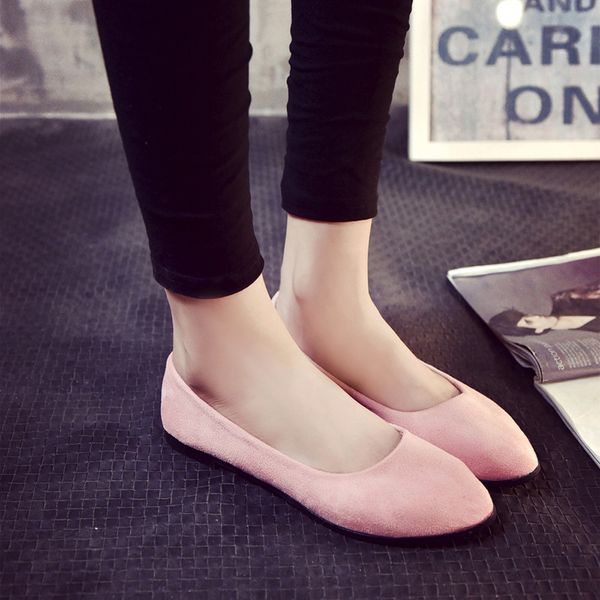 

women ladies slip on flat shoes sandals casual ballerina shoes 2019 mixed colors pointy toe ballerina ballet flat slip on, Black
