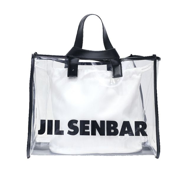 

new style lettered handbag women's fashion simple transparent