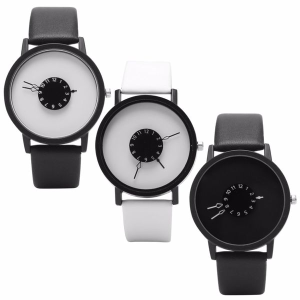 

lovers men women couple watches faux leather band quartz wristwatch relogio relojes gai, Slivery;brown