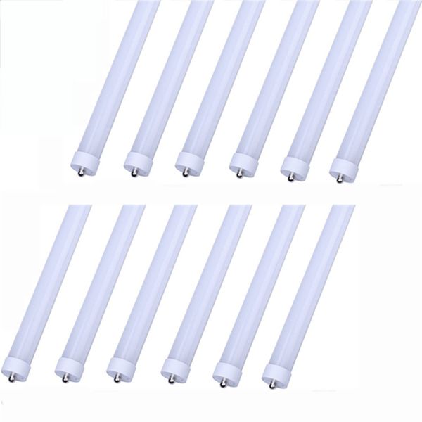 Cnsunway Aydınlatma T8 8ft LED ampul Balast Bypass 45watt, 4800lümenler 4000k gün ışığı ışıltılı buzlu kapak FA8 Tek Pin Led Tüp Işığı 12 Paket