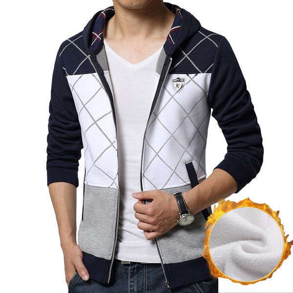 

men's hoodies & sweatshirts 2021 design atmosphere stitching thickening men fashion badge decoration casual slim hooded sweatshirt m-5x, Black