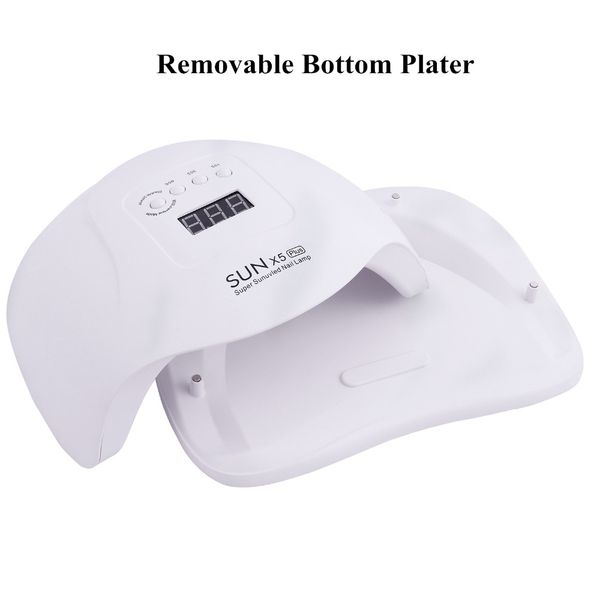 

2019 new sun x5 plus uv led nail dryer 54w gel polish curing lamp with bottom timer lcd display quick dry lamp for manicure gel