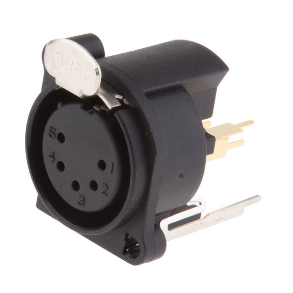 

5 pin female xlr chassis mounted socket panel for dmx mic