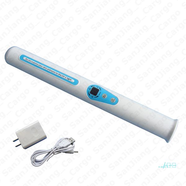 

new portable led uv-c sanitizer hand wand health care product germs bacteria killer sterilization equipment with uv light lamp bulb e5411