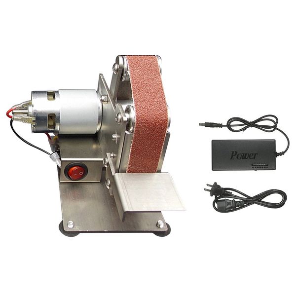

multifunctional grinder mini electric belt sander polishing grinding machine cutter edges sharpener belt grinder sanding eu/us